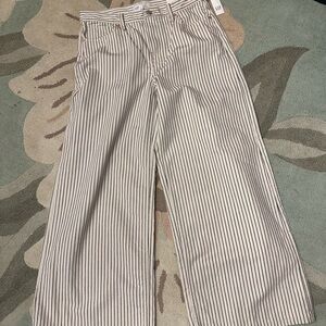 GAP Black and White Striped Baggy Pants
